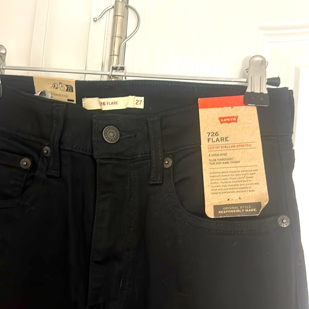Levi’s 726 black flare jeans